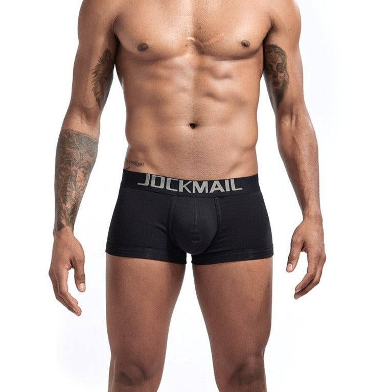 hot gay man in black Jockmail Classic Cock Ring Boxers | Gay Underwear- pridevoyageshop.com - gay men’s underwear and swimwear