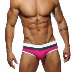 a hot gay man in pink Men's Tricolor Swim Briefs - pridevoyageshop.com - gay men’s underwear and swimwear