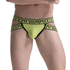 a hot gay man in yellow Gay Men's Movie Strip Jockstrap - pridevoyageshop.com - gay men’s underwear and swimwear