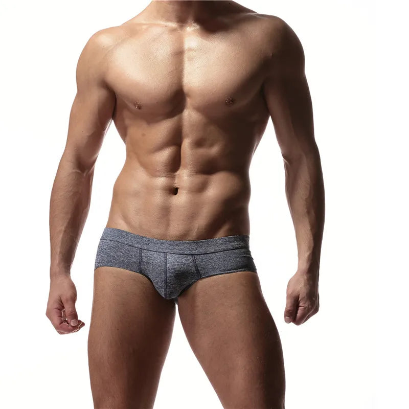 a hot man in Dark Gray Gay Men's Skinny Modal Briefs - pridevoyageshop.com - gay men’s underwear and swimwear