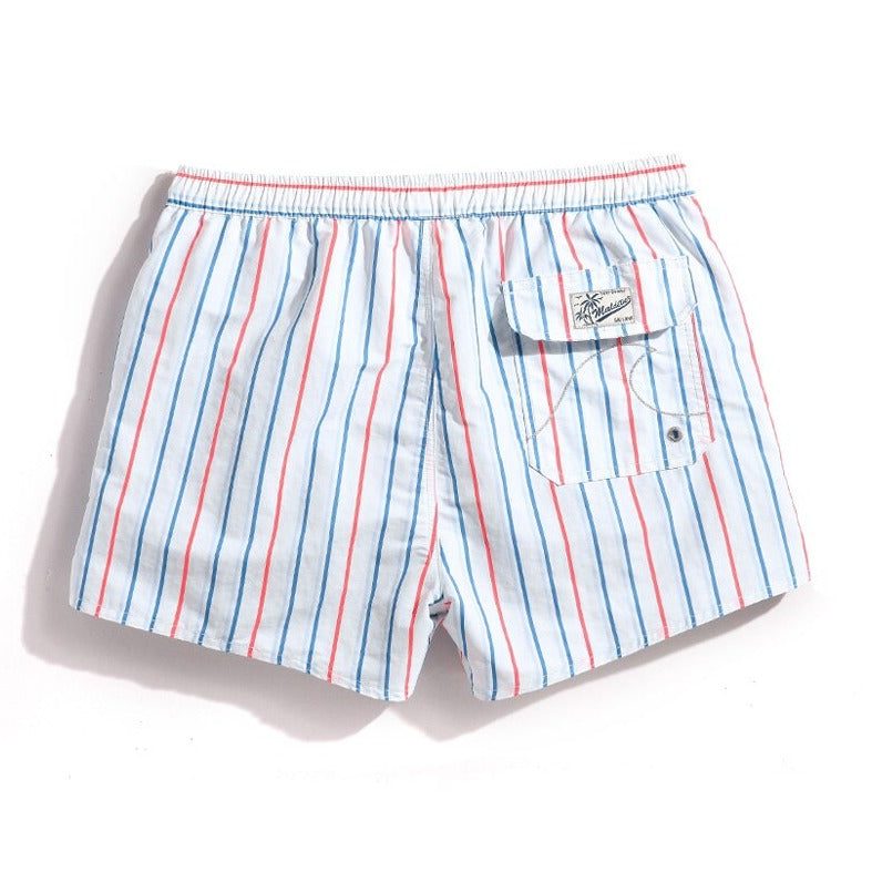 Gay Swimwear & Beachwear | Men's Candy Striped Board Shorts - pridevoyageshop.com - gay men’s underwear and swimwear