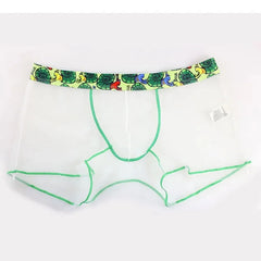 white Gay Men's Transparent Sheer Boxer Briefs - pridevoyageshop.com - gay men’s underwear and swimwear