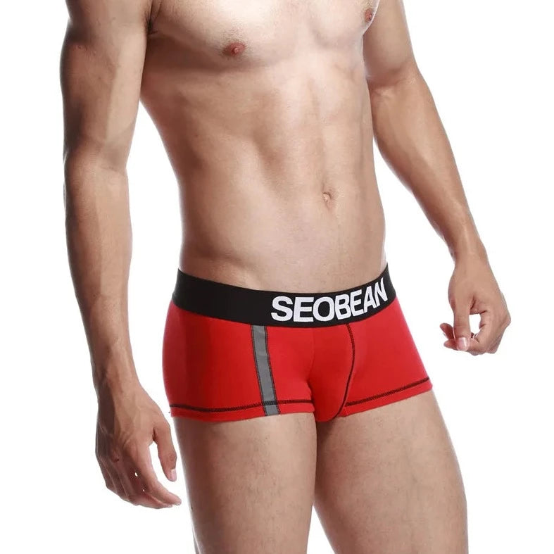 a hot gay man in red SEOBEAN Men's Reflective Boxer Briefs - pridevoyageshop.com - gay men’s underwear and swimwear