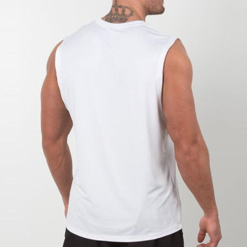 sexy gay man in white Gay Tops | Mens Workout Muscle Tank Top - pridevoyageshop.com - gay men’s gym tank tops, mesh tank tops and activewear