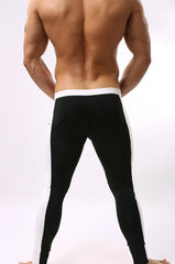 a hot gay man in black Men's Two-Toned Long Johns - pridevoyageshop.com - gay men’s underwear and swimwear