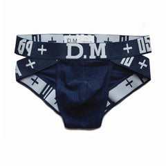 navy blue DM Sideshow Gay Briefs - pridevoyageshop.com - gay men’s underwear and swimwear