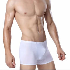 hot gay man in white Icy and See Throu Boxer Briefs - pridevoyageshop.com - gay men’s underwear and swimwear