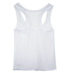 white Men's Vest Mesh Tank Top | Gay Loungewear & Tops - pridevoyageshop.com - gay pajamas, gay loungewear, gay sleepwear