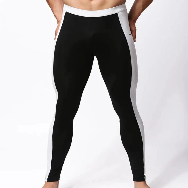 a hot gay man in black Men's Two-Toned Long Johns - pridevoyageshop.com - gay men’s underwear and swimwear