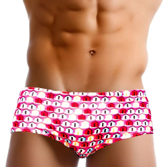 a hot gay man in pink Men's Beach House Swim Briefs - pridevoyageshop.com - gay men’s underwear and swimwear