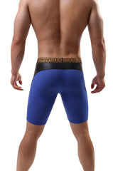 a sexy gay man in blue Men's Tight Fitness Mesh Long Boxer Briefs - pridevoyageshop.com - gay men’s underwear and swimwear