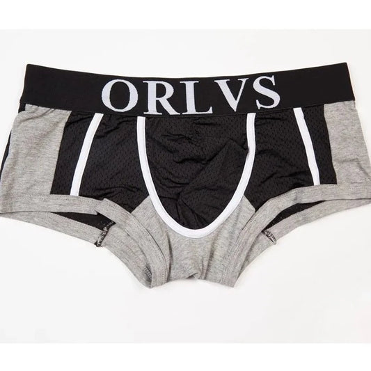 black ORLVS Square Cut Mesh Boxer Briefs - pridevoyageshop.com - gay men’s underwear and swimwear