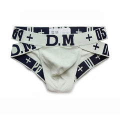 gray DM Sideshow Gay Briefs - pridevoyageshop.com - gay men’s underwear and swimwear