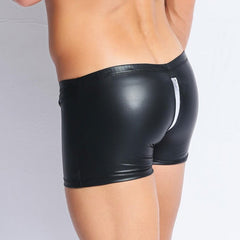 hot gay man in Latex Zip Crotchless Boxers | Gay Underwear- pridevoyageshop.com - gay men’s underwear and swimwear