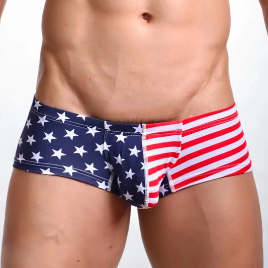 Gay Men's American Flag Patriotic Briefs - pridevoyageshop.com - gay men’s underwear and swimwear