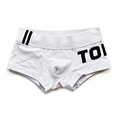 white DM Top and Btm Boxer Briefs - pridevoyageshop.com - gay men’s underwear and swimwear