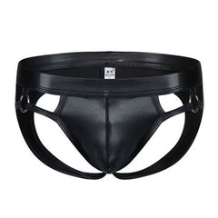 PU Leather Kinky Jockstrap: Men's Jock Underwear - pridevoyageshop.com - gay men’s underwear and swimwear