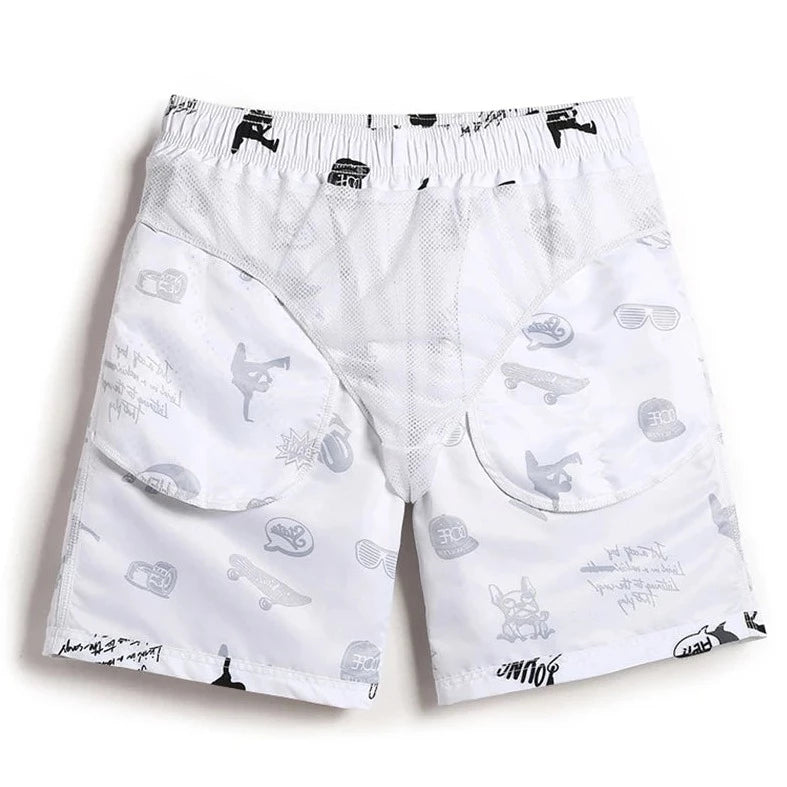 Vacation Doodle Board Shorts - pridevoyageshop.com - gay men’s underwear and swimwear