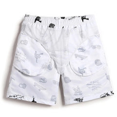 Vacation Doodle Board Shorts - pridevoyageshop.com - gay men’s underwear and swimwear