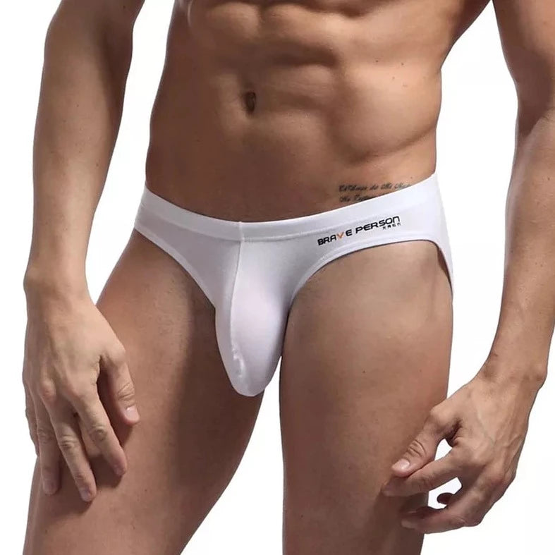 a hot gay man in white Brave Person Hung Briefs - pridevoyageshop.com - gay men’s underwear and activewear