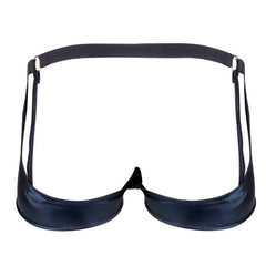 Men’s  PU Leather Fetish Cage Garter Bare Thong