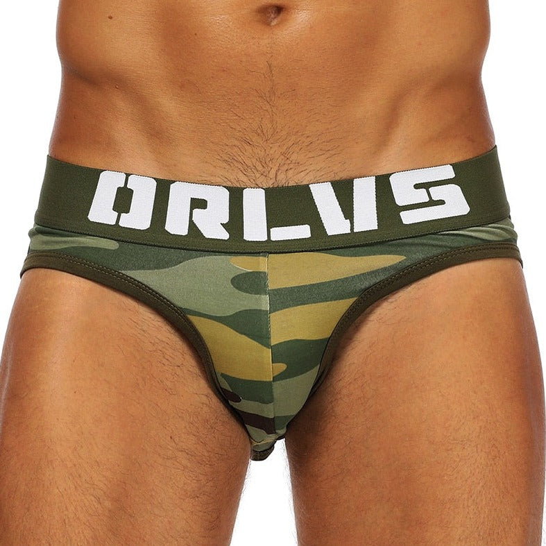 hot gay man in green ORLVS Camo Backless Briefs | Gay Mens Underwear- pridevoyageshop.com - gay men’s underwear and swimwear