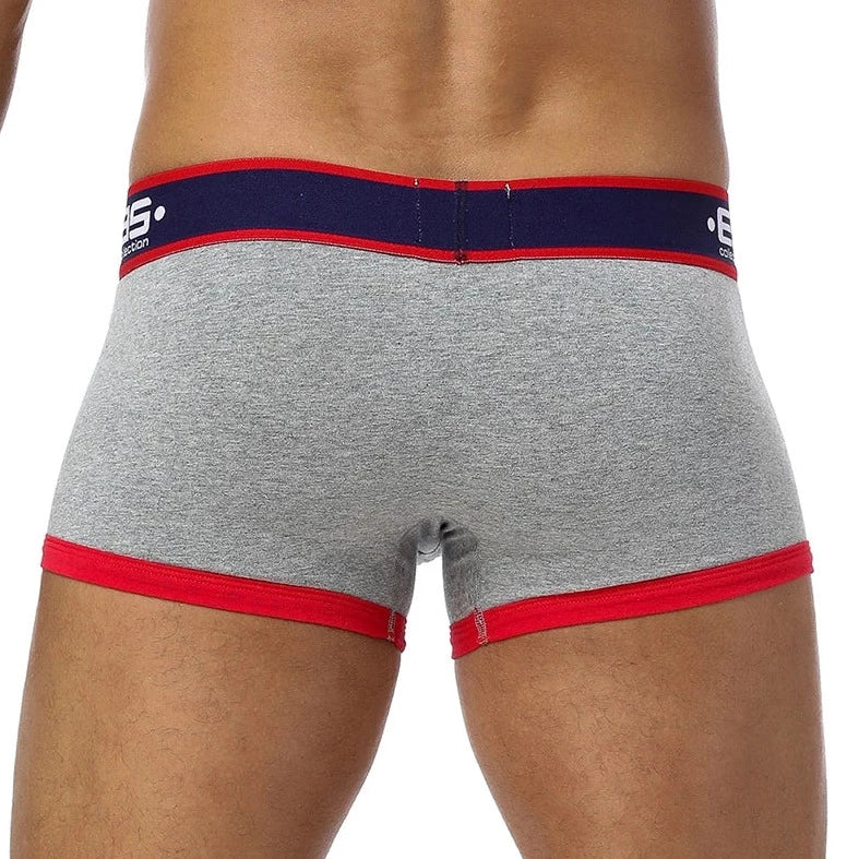 a sexy gay man in gray Men's Navy Band Boxer Briefs - pridevoyageshop.com - gay men’s underwear and swimwear