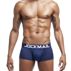 navy Jockmail Men's Mesh Boxer Briefs 4-Pack - pridevoyageshop.com - gay men’s underwear and swimwear