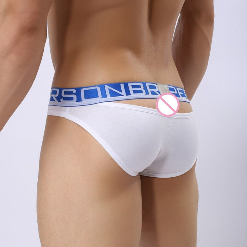 sexy gay man in white Brave Person Peep That Ass Briefs | Gay Men Underwear- pridevoyageshop.com - gay men’s underwear and swimwear