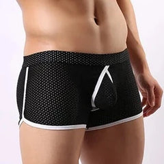 black Men's Mesh Cage Boxer Briefs - pridevoyageshop.com - gay men’s underwear and swimwear