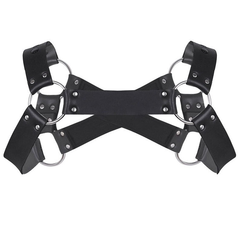 Zipper X-Gay Man Chest Harness | Gay Harness- pridevoyageshop.com - gay men’s harness, lingerie and fetish wear