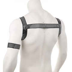 Pharaoh's Pleasure Metallic Chest Harness | Gay Harness- pridevoyageshop.com - gay men’s harness, lingerie and fetish wear