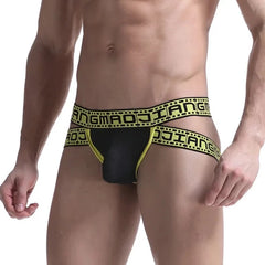 a hot gay man in black Gay Men's Movie Strip Jockstrap - pridevoyageshop.com - gay men’s underwear and swimwear