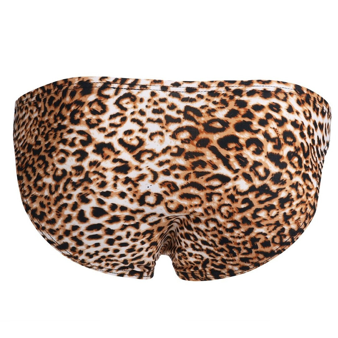 Gay Swimwear | Men's Leopard Print Swim Briefs- pridevoyageshop.com - gay men’s underwear and swimwear