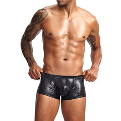 hot gay man in black Men's Shimmer Snakeskin Pouch Boxers | Gay Underwear- pridevoyageshop.com - gay men’s underwear and swimwear