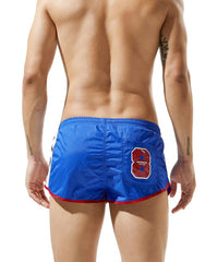 sexy gay man in blue Gay Shorts | Seobean Mens Gym Shorts - Men's Activewear, gym short, sport shorts, running shorts- pridevoyageshop.com