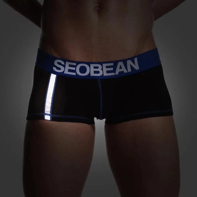a hot gay man in black SEOBEAN Men's Reflective Boxer Briefs - pridevoyageshop.com - gay men’s underwear and swimwear