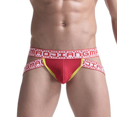 Mens Classical Letter Jockstrap
