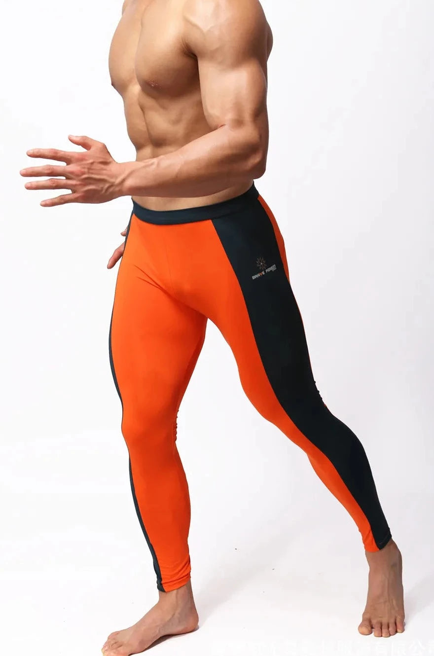 a hot gay man in orange Men's Two-Toned Long Johns - pridevoyageshop.com - gay men’s underwear and swimwear