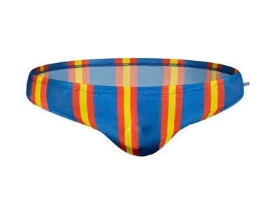 Men's Aquatic Rhythms Striped Swim Briefs - pridevoyageshop.com - gay men’s underwear and swimwear