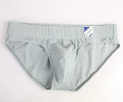 gray Brave Person Badge See Through Briefs - pridevoyageshop.com - gay men’s underwear and swimwear