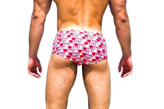 a hot gay man in pink Men's Beach House Swim Briefs - pridevoyageshop.com - gay men’s underwear and swimwear