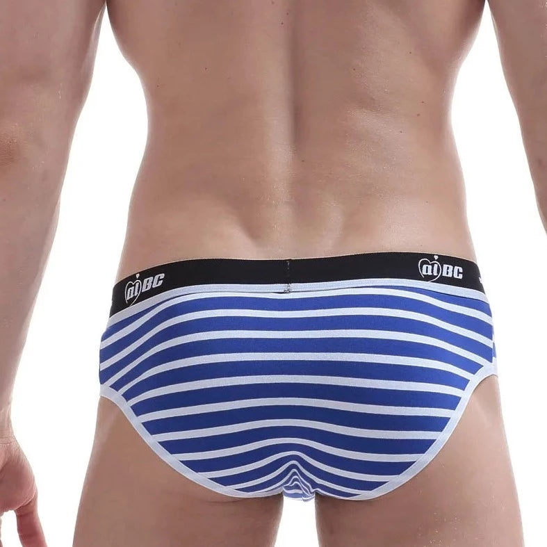 a hot gay man in blue AIBC Man's Striped Briefs - pridevoyageshop.com - gay men’s underwear and swimwear