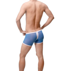 blue Men's Mesh Thong Boxer Briefs - pridevoyageshop.com - gay men’s underwear and swimwear