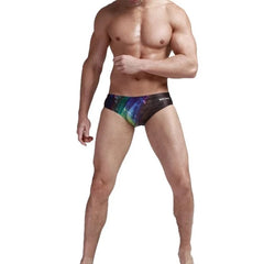 a sexy gay man in Men's Patterned Swim Briefs - pridevoyageshop.com - gay men’s underwear and swimwear