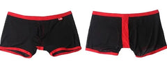 black Men's Mesh Thong Boxer Briefs  - pridevoyageshop.com - gay men’s underwear and swimwear