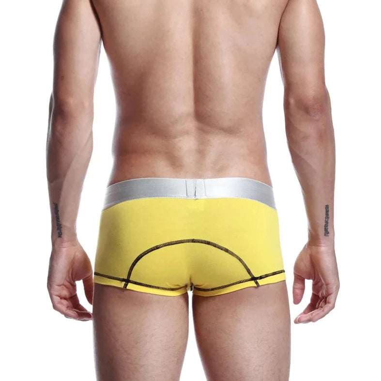 a hot gay man in yellow SEOBEAN Men's Reflective Boxer Briefs - pridevoyageshop.com - gay men’s underwear and swimwear