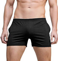 a hot gay man in black Men's Basic Skinny Sweat Shorts - pridevoyageshop.com - gay men’s underwear and swimwear