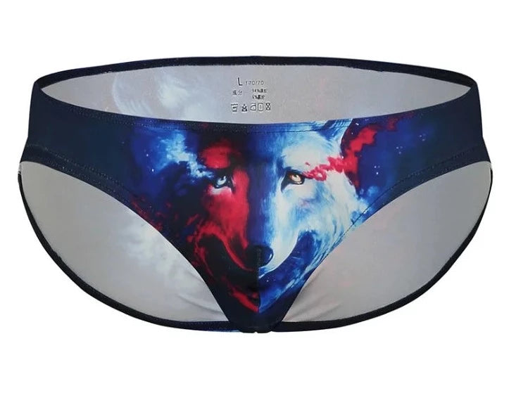 Men's Wild Animal Print Bikini Briefs - pridevoyageshop.com - gay men’s underwear and swimwear