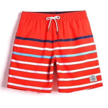 red Horizon Hues Striped Board Shorts - pridevoyageshop.com - gay men’s underwear and swimwear